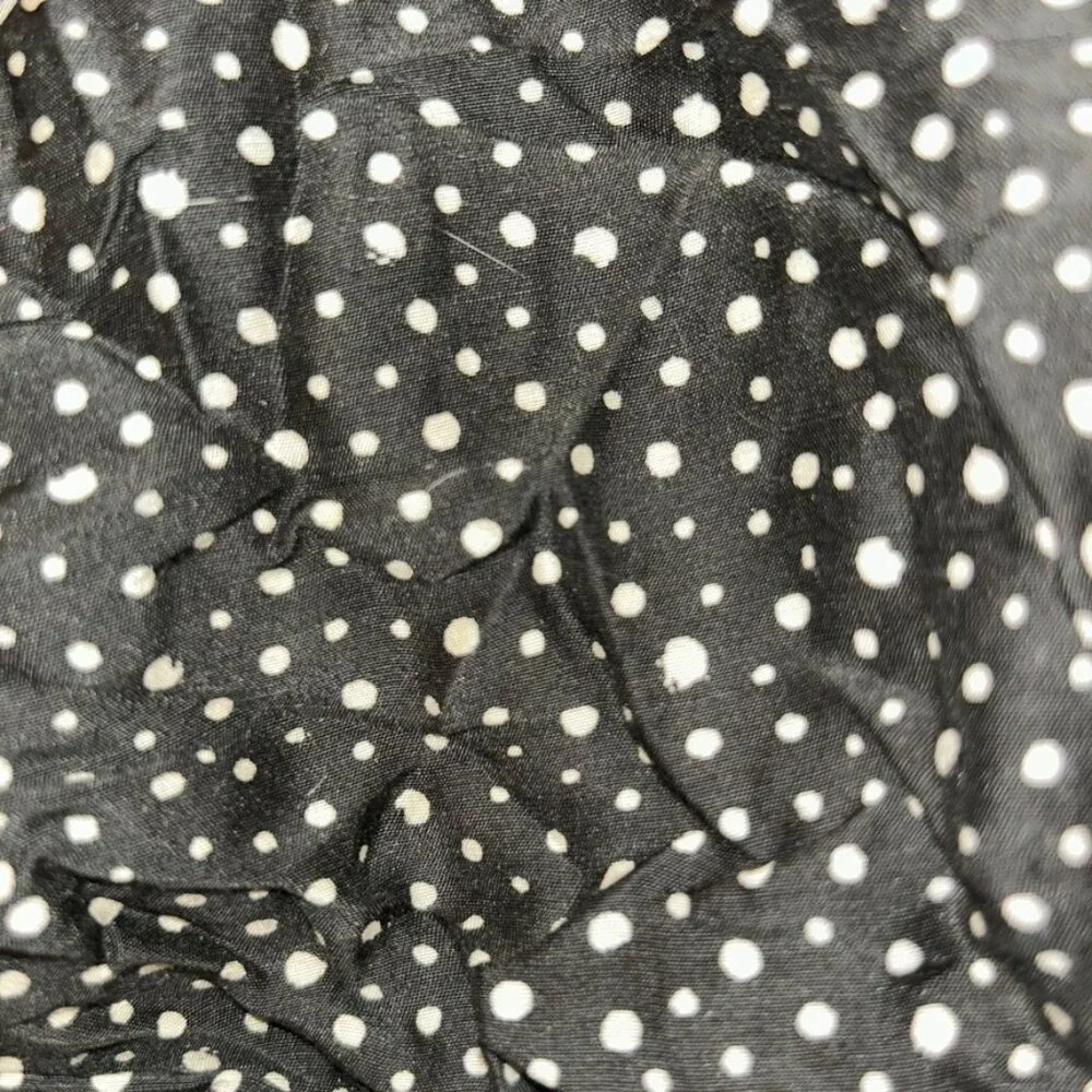 ESCADA Laurel black cream polka dot scarf handkerchief ITALY 23
